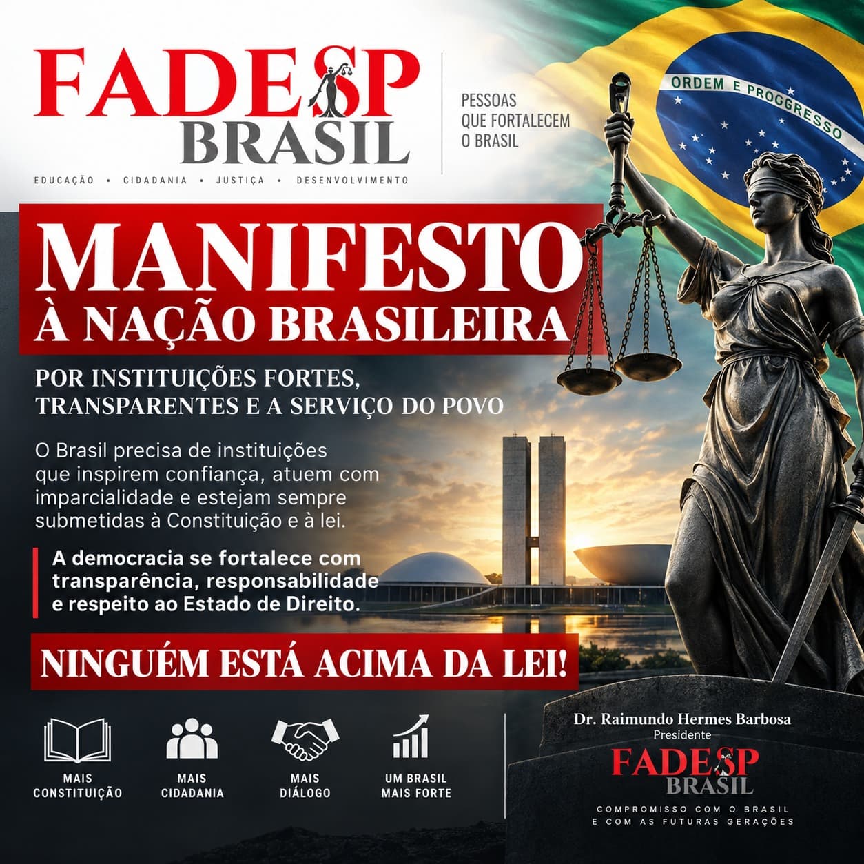 FADESP BRASIL NOTA INSTITUCIONAL — MANIFESTO À NAÇÃO BRASILEIRA